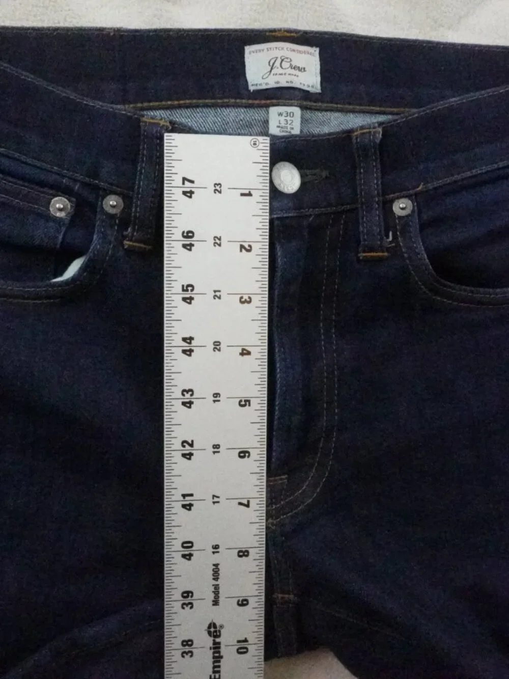 J.Crew 484 Slim Fit Jean Mens 30x32 in stretch Resin Rinse Japanese denim